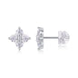Sweetheart French - Earrings Set With Top-quality Moissanite S925, Silver And Platinum-plated Stud Earrings, A Fashionable And Trendy Accessory That Can Be Tested With A Diamond Pen