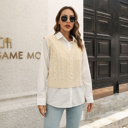 Twist Women's Knitted Vest Sweater