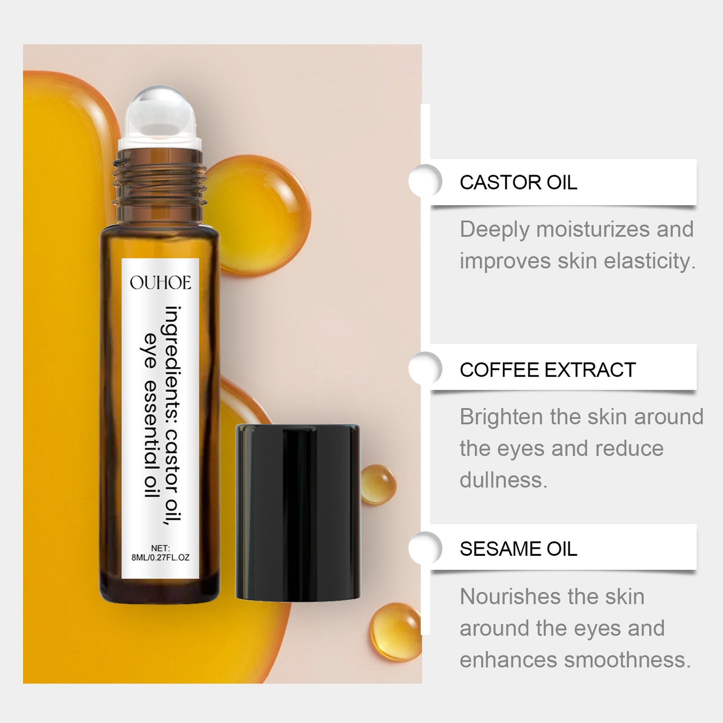 Castor Oil Eye Ball Skin Gentle Care