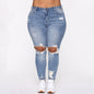 Women Clothes Ripped Plus Size Ladies Denim Pants Jeans
