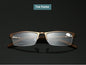 Elderly Presbyopic Glasses Square Half Frame Metal Glasses