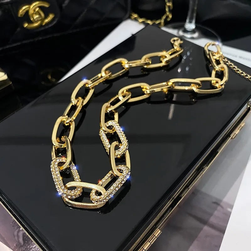 Exaggerated Thick Chain Women's Metal Necklace