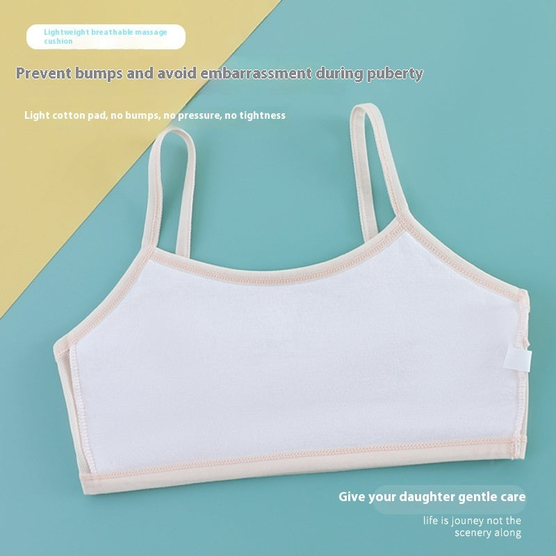 Developmental Girl Bra Adolescent Quilted Cotton Underwear