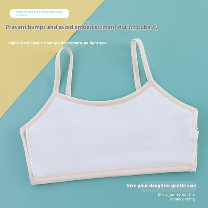 Developmental Girl Bra Adolescent Quilted Cotton Underwear