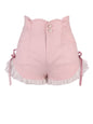 Bow High Waist Denim Shorts For Women