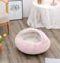 .Pet Bedding 2 In 1 Dog And Cat Bed Pet Winter Bed Round Plush Warm Bed House Soft Long Plush Pets Bed Pet Products