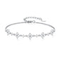 925 Silver Zircon Five-Flower Light Luxury High-End Minimalist Niche Design Hand Jewelry