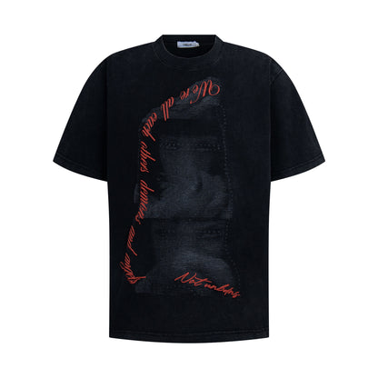 Washed Vintage Men's Loose Short Sleeve T-shirt