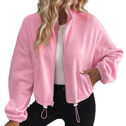 Plus Size Women's Jacket Simple Casual Sweatshirt