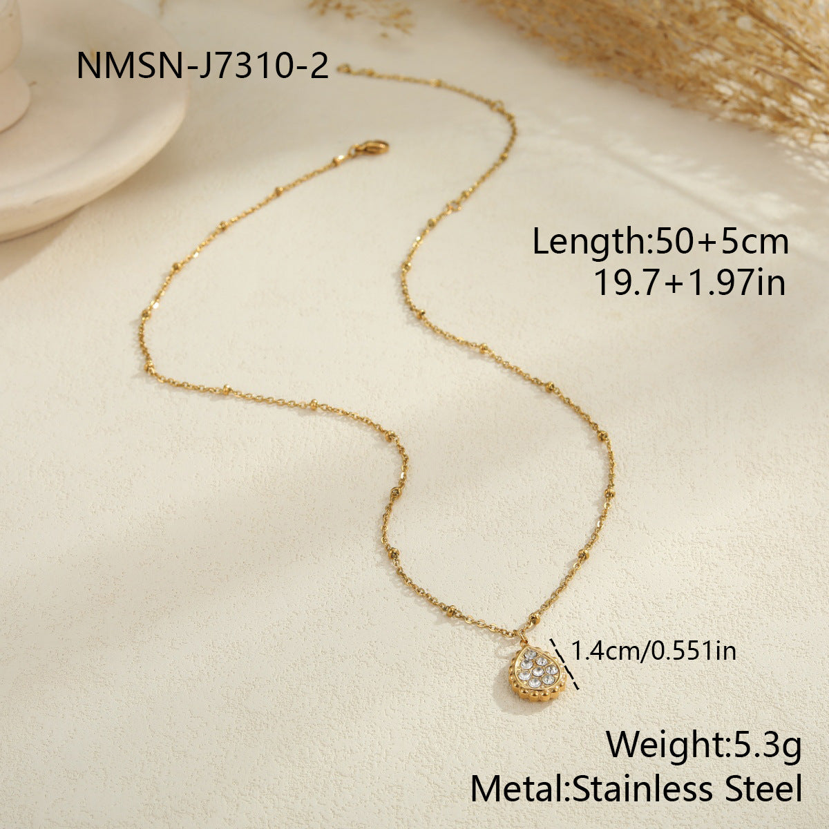 Star Moon Pendant Stainless Steel Necklace Neck Accessories
