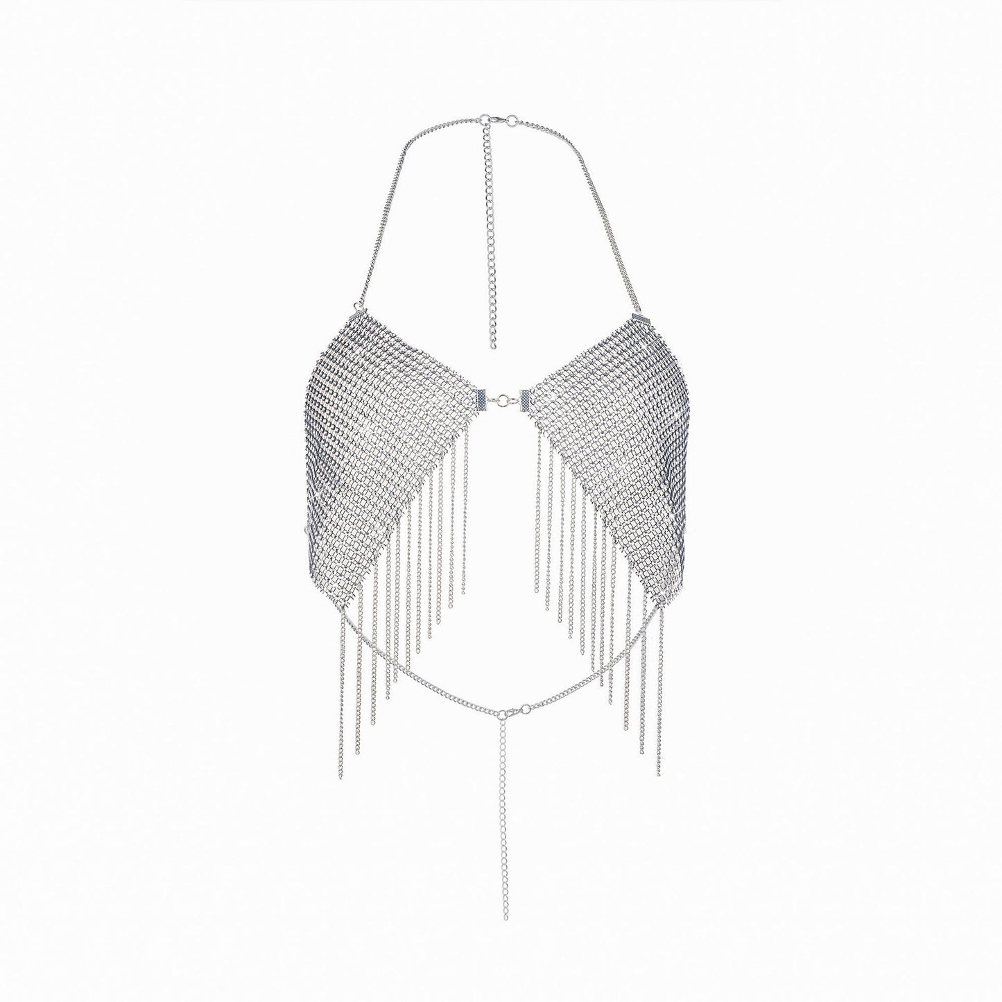 Faux-metallic Sexy Hot Girl Sequins Chest Necklace