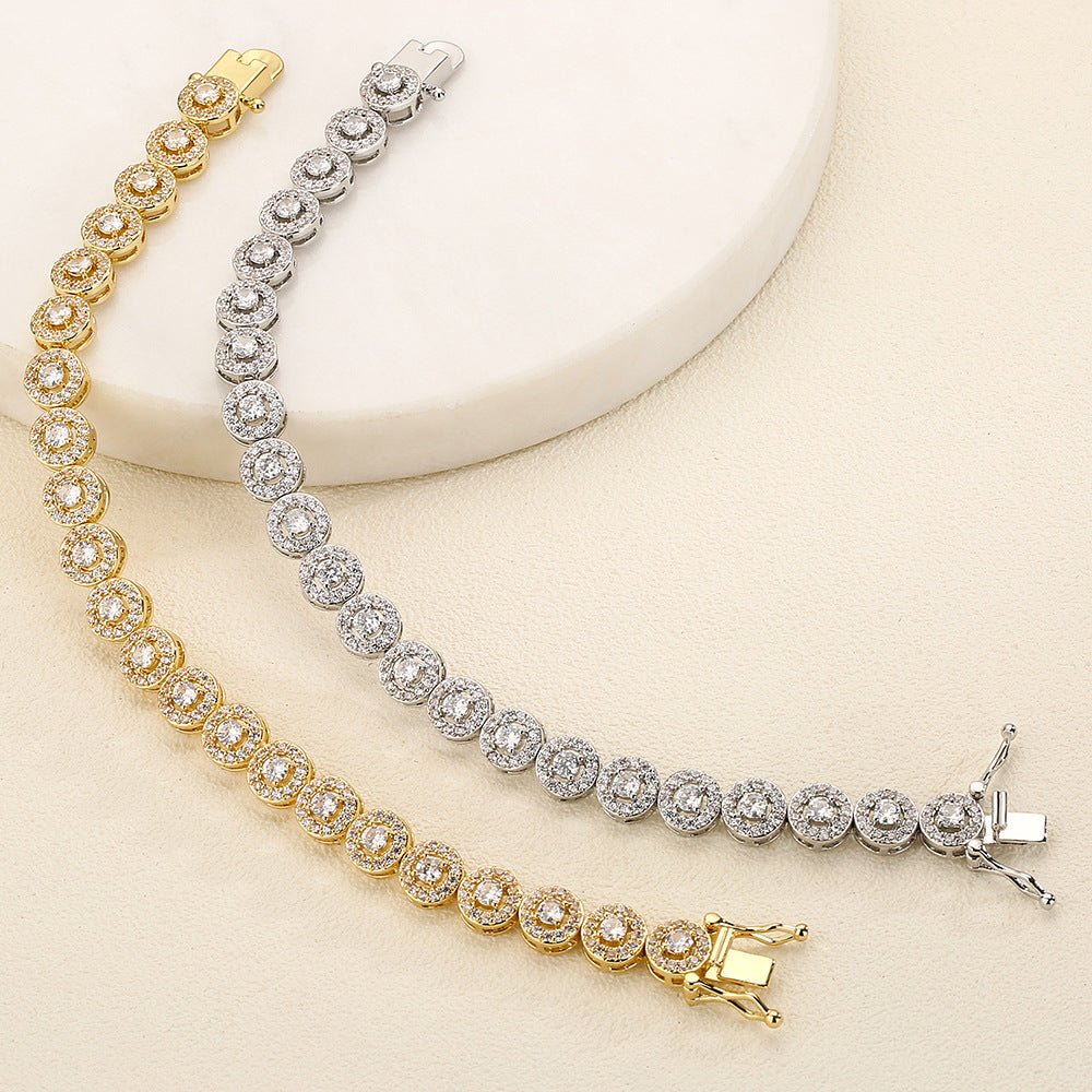 Light Luxury Full Inlaid AAA Zircon Bracelet