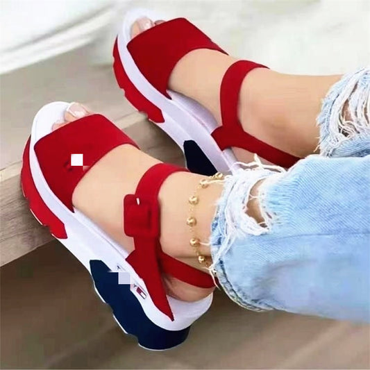 Women's New Color Block Platform Platform Sports Sandals