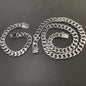 Electroplating 925 Silver 10MM Square Buckle Necklace Bracelet Set