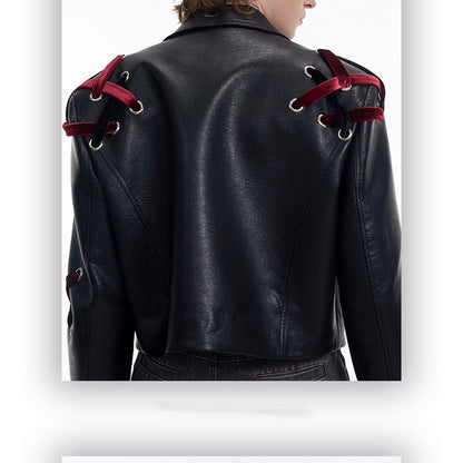 Short Leather Jacket Coat Men