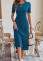 Elegant A-Line Midi Dress For Women