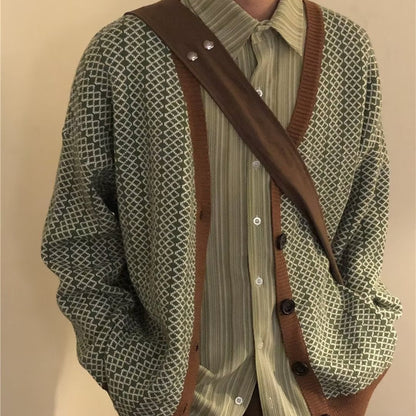 Tide Coffee Vintage Knitted Cardigan Vest