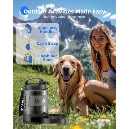 Lassot Portable Pull-out Water Bowl For Dogs, Large Capacity, Perfect For Camping, Hiking, Beach Trips, Road Trips, And Park Walks.
