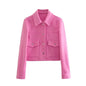 All-matching Turn-down Collar Long Sleeve Soft Blazer Jacket