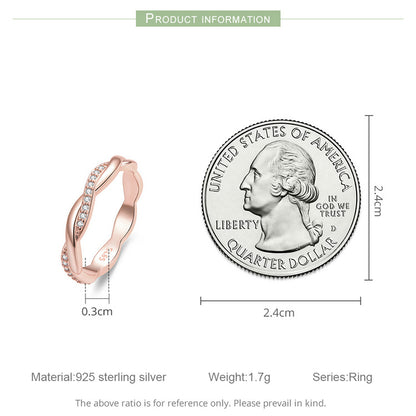 Simple Twisted Rope Ring For Women