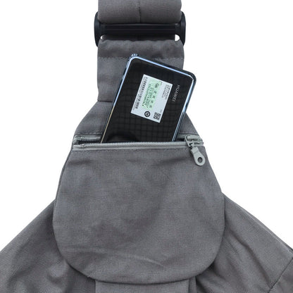 Foldable Portable Phone Holder Dog Food Bags Pet Messenger Bag Canvas Material Pet Outdoor Backpack