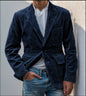 Men’s Corduroy Jacket – Winter Casual Solid Color Warm Blazer Coat