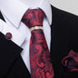 Multi Colored Striped Floral Mens Tie