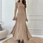 Slim Fit Sweater Long Skirt Dress Women