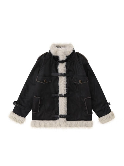 Retro Lamb Fur Coat For Women