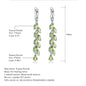 Affordable Luxury Fashion Olivine Earrings Design S925 Silver Inlaid Natural Gem