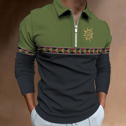 Men's Zipper Casual Men's Personality 3D Digital