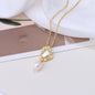 Natural Freshwater Pearl High-grade Mother Shell Earrings Baroque Style Suit