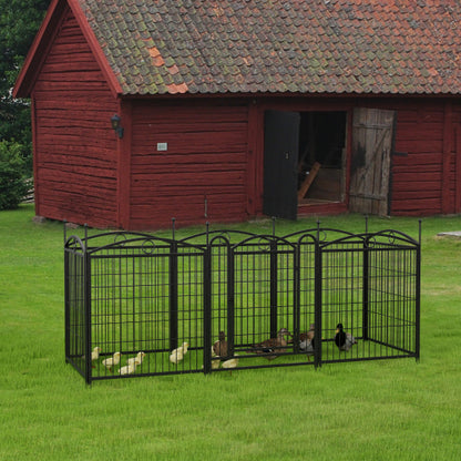 32 Inch 8 Panel Metal Dog Fence Pet Outdoor Playpen