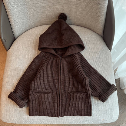 Western Style Kids' Sweater Knitted Cardigan