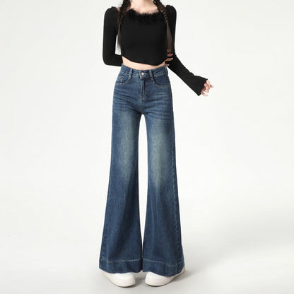 High Street Retro Slightly Flared Jeans Women