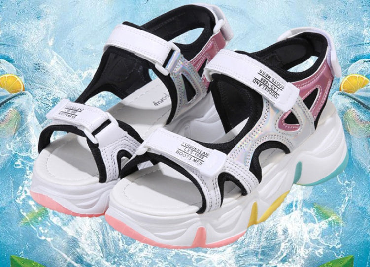 Summer New Style Rainbow Bottom Sports Sandals Women