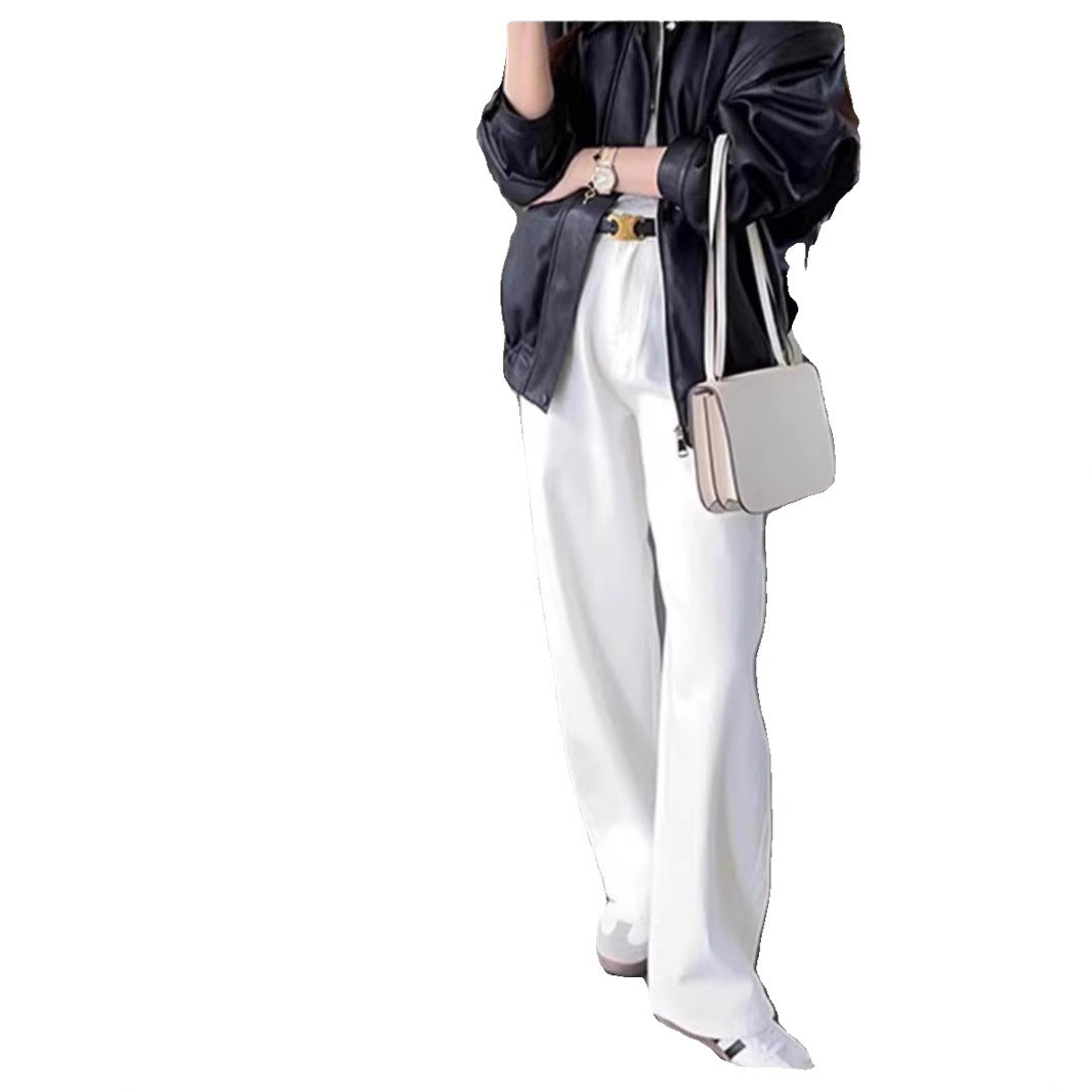Fashion Wide-leg White Jeans For Women