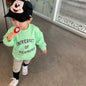 Infant & Toddler Casual Bright Alphabet Round Neck Sweatshirt