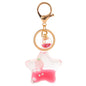 Color Small Pendant Peach Five-pointed Star Liquid Quicksand Keychain