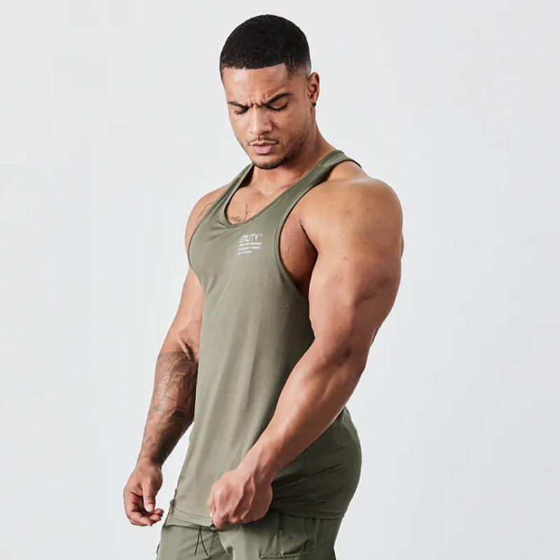 Men's Printed T-shirt Breathable Loose Tank Top