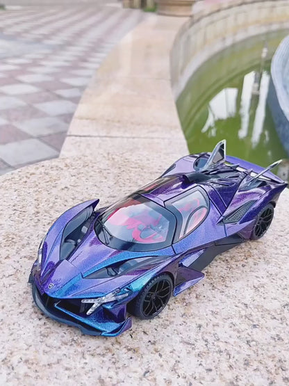 Apollo Project EVO Alloy Sports 1:18 Car Model Diecast Metal Concept Racing Car Vehicle Model Sound and Light Toy Gift