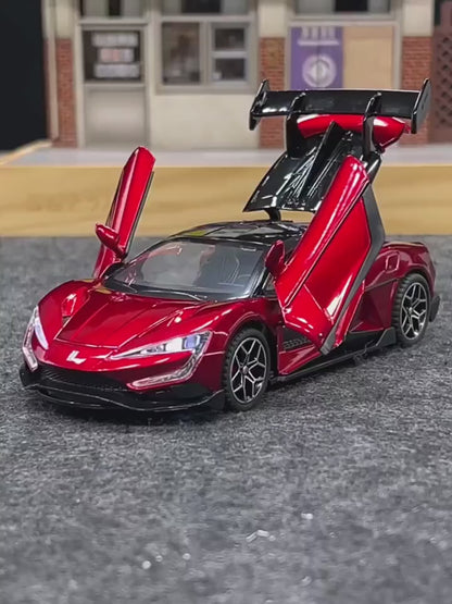 BYD YANGWANG U9 1:24 Cars Miniature Models Toys Wheel Shock Absorption Light Music Supercar