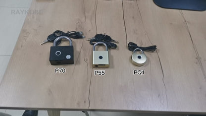 RAYKUBE PQ1 Tuya Smart Fingerprint Padlock with USB Charging Waterproof Tuya/Smart Life APP Unlock For Cabinet Door Lock Drawer