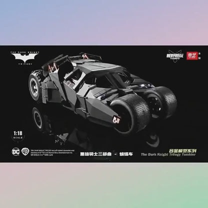 Large Scale 1:18 Batmobile Car Model Toy The Dark Knight Trilogy Sound Light Sliding Spray Alloy Vehicle Models Ornaments Gifts