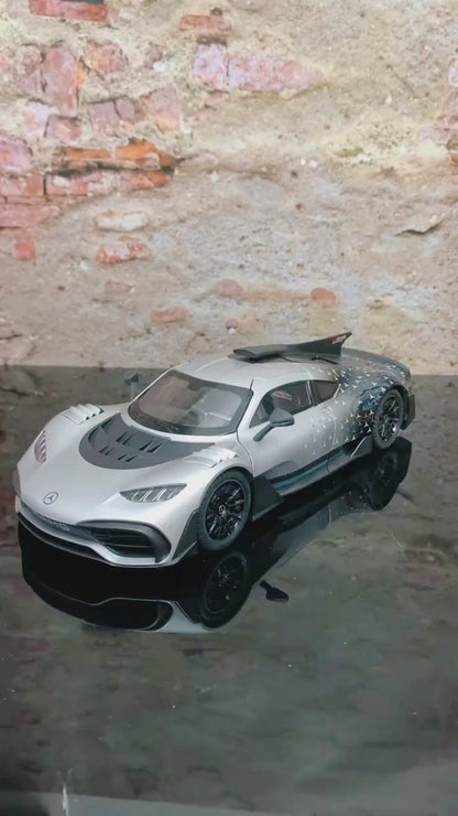 Large 1/18 alloy die-cast AMG-ONE sports car model simulation sound and light adult collection gift
