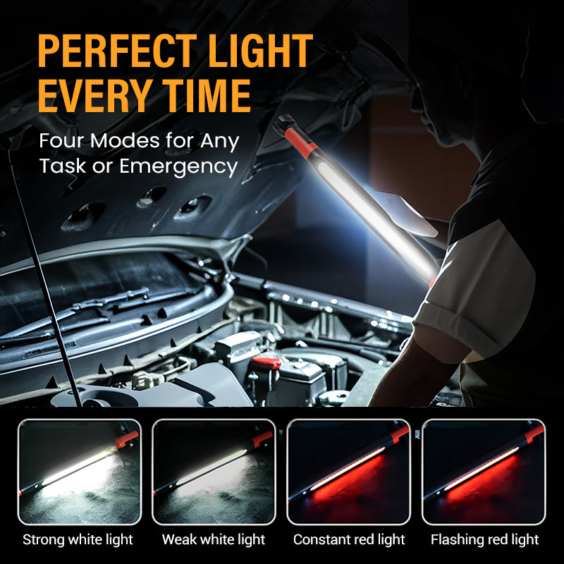 Magnetic & Rechargeable LED Work Light 3 Lighting Modes Auto Repair Light Super Bright Magnetic Car Work Lights Free Adjustment