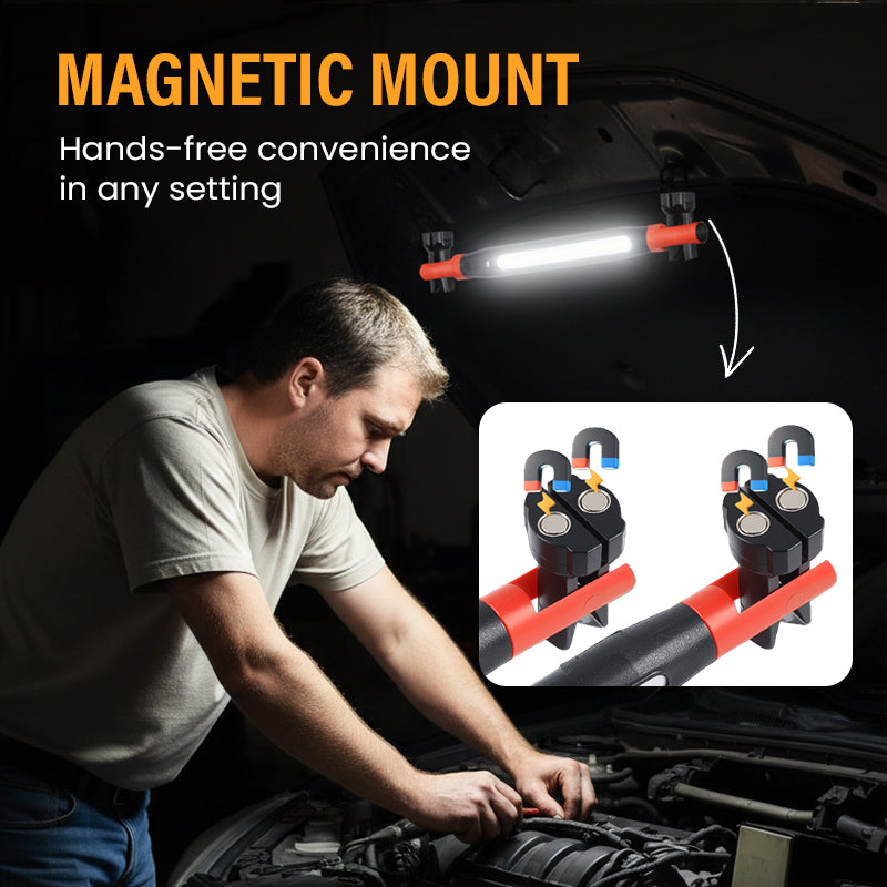 Magnetic & Rechargeable LED Work Light 3 Lighting Modes Auto Repair Light Super Bright Magnetic Car Work Lights Free Adjustment